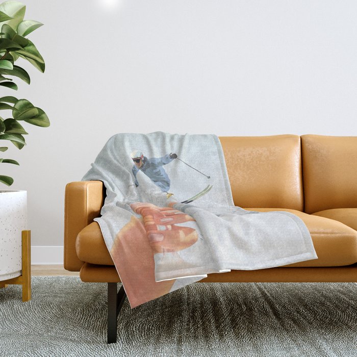 Apres Ski Cocktail Collage Winter Edition Throw Blanket