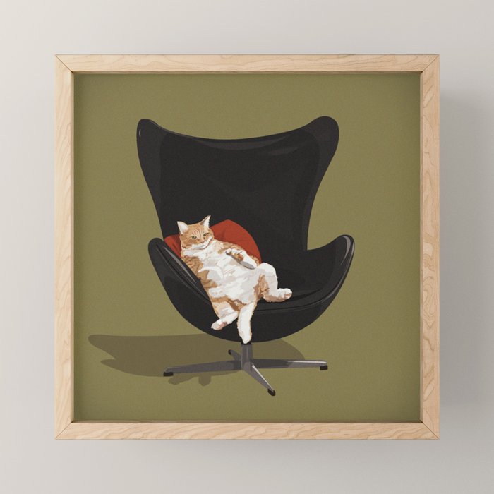 Cats On Chairs Collection - â1 Mini Art Print