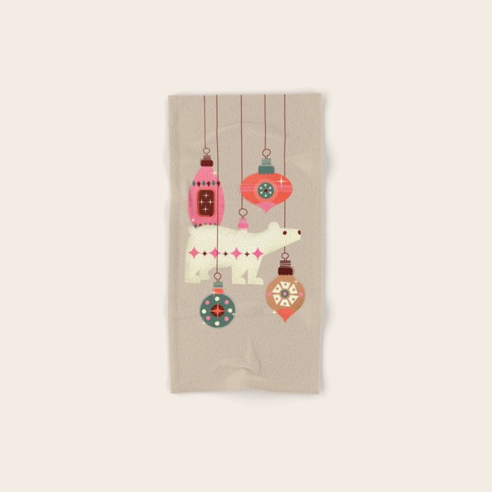 Festive Baubles With A Polar Bear Bath Towel