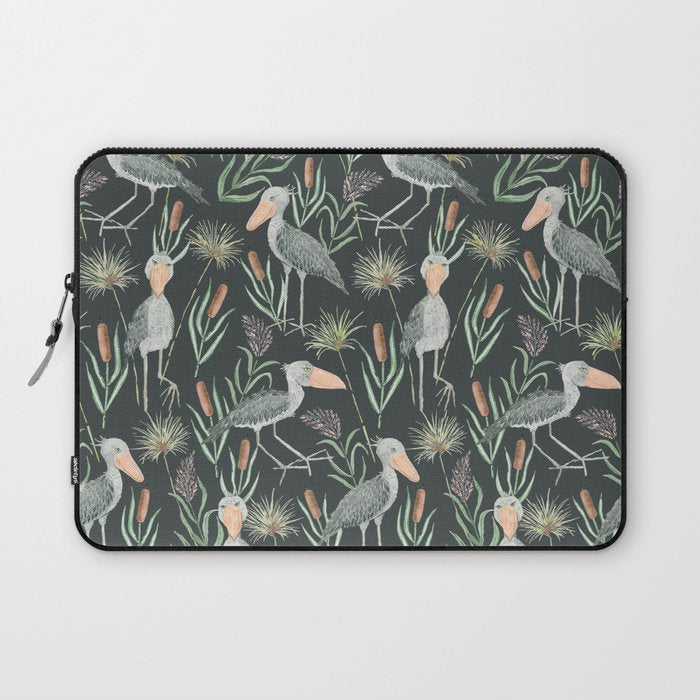 The Magnificent Shoebill Pattern Laptop Sleeve