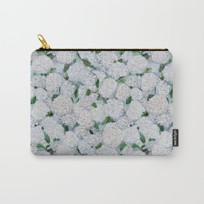 Annabelle Hydrangea Garden Carry All Pouch
