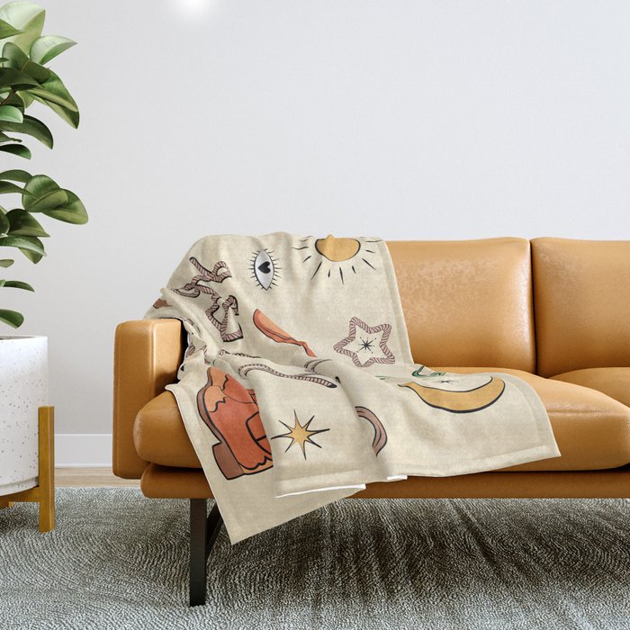 Howdy - Lucky Western Charms Throw Blanket