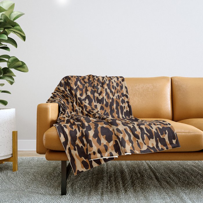 Animal Print Leopard Pattern Throw Blanket