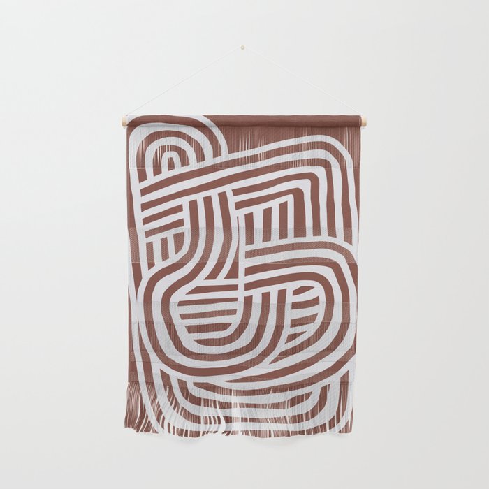 Line Art Sculpt In Umber 03 Wall Hanging