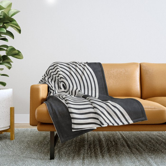 Candy Joyride: Black & White Edition Throw Blanket