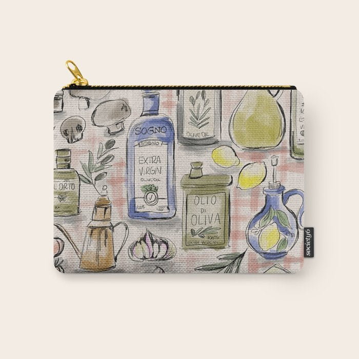 Cucina Italiana Food Recipe Carry All Pouch