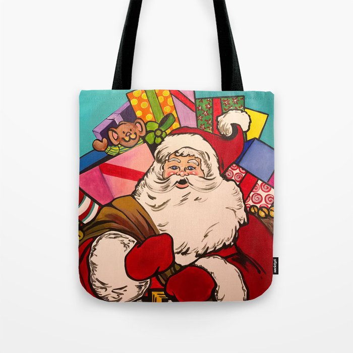 Santa Claus With Boxes Of Presents Tote Bag