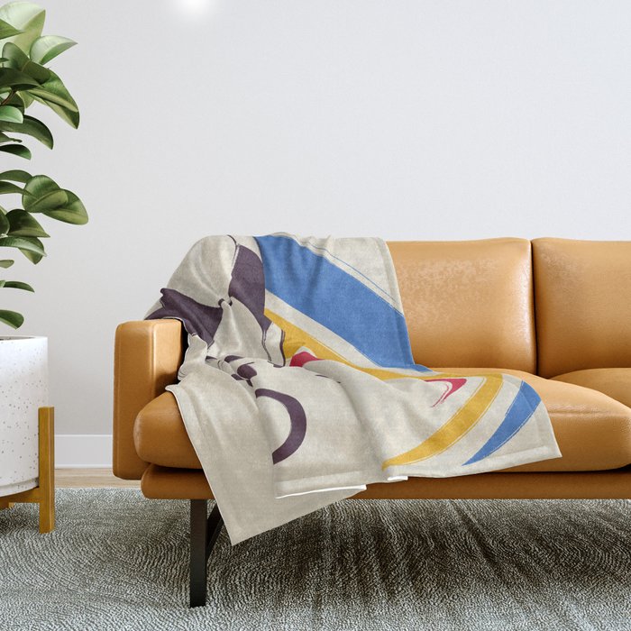 Let'S Go - Soccer Illustration Throw Blanket