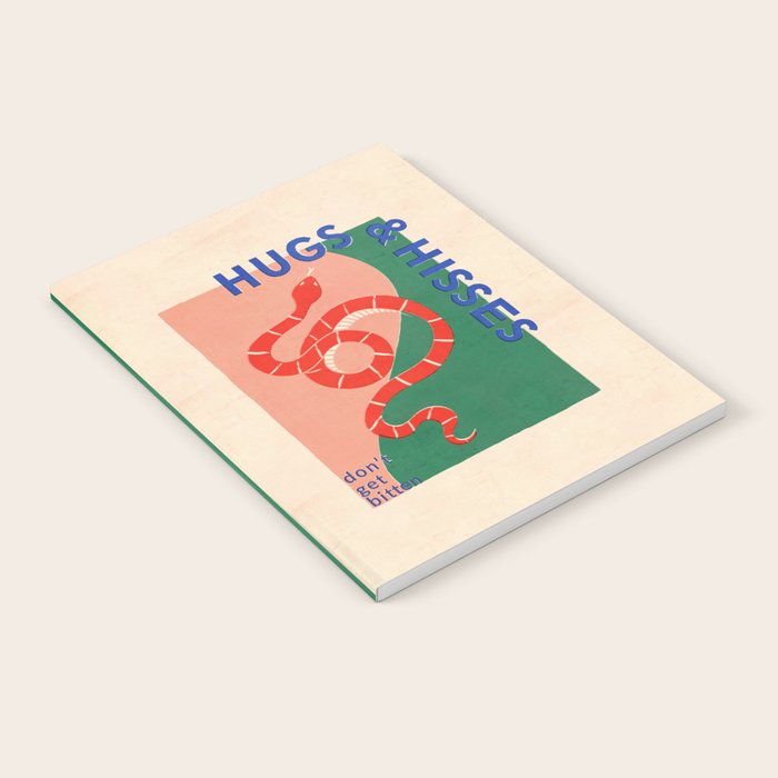 Vintage Snake, Retro Illustration And Typography  Notebook