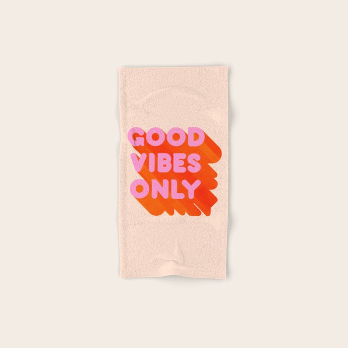 Good Vibes Only - Neon Colors Bath Towel