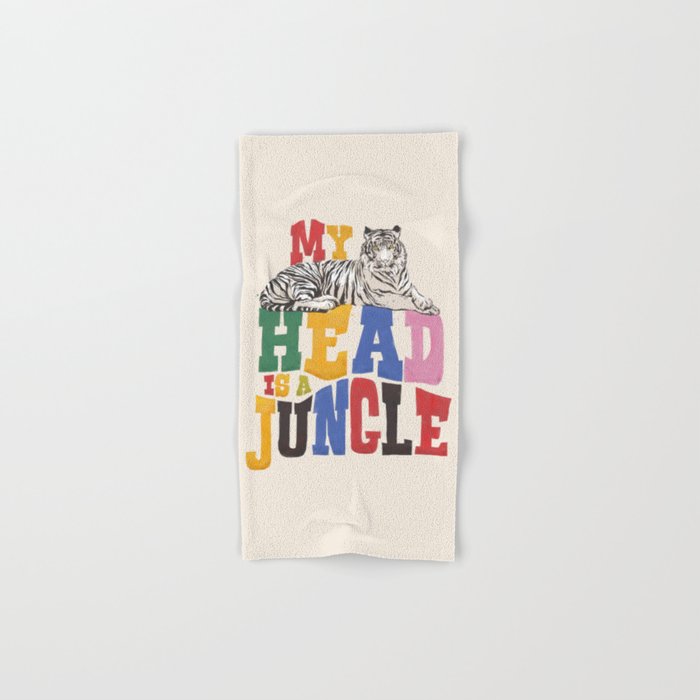 My Head Is A Jungle - Tiger Colorful Type Bath Towel