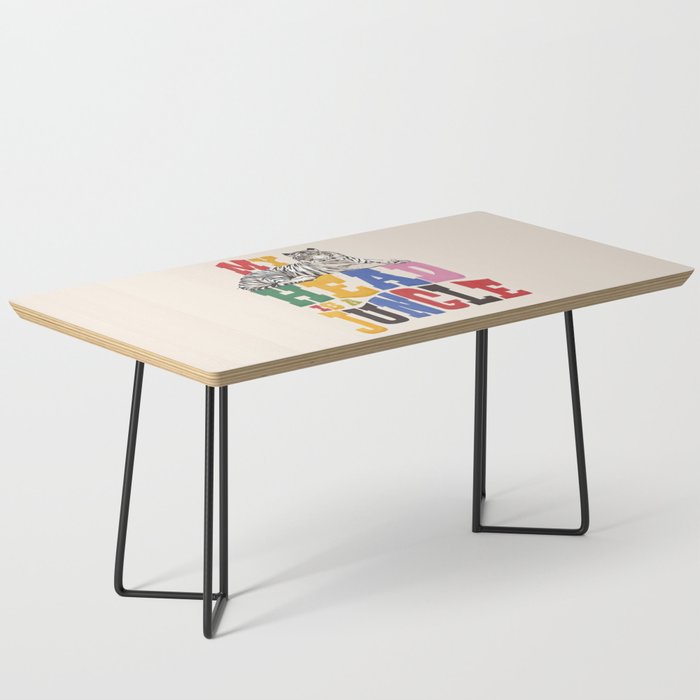 My Head Is A Jungle - Tiger Colorful Type Coffee Table