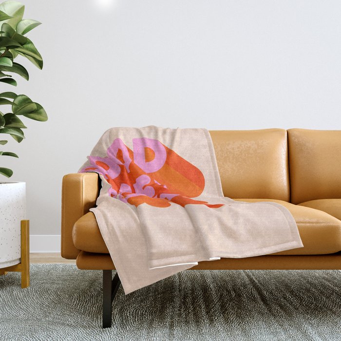Good Vibes Only - Neon Colors Throw Blanket