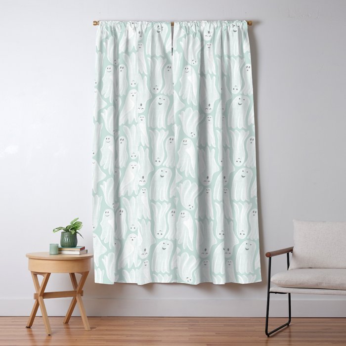 Gossamer Ghosts - Soft Blue Window Curtain