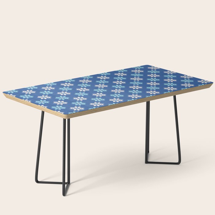 Contrasting Blues: Bethlehem Star Mosaic Coffee Table