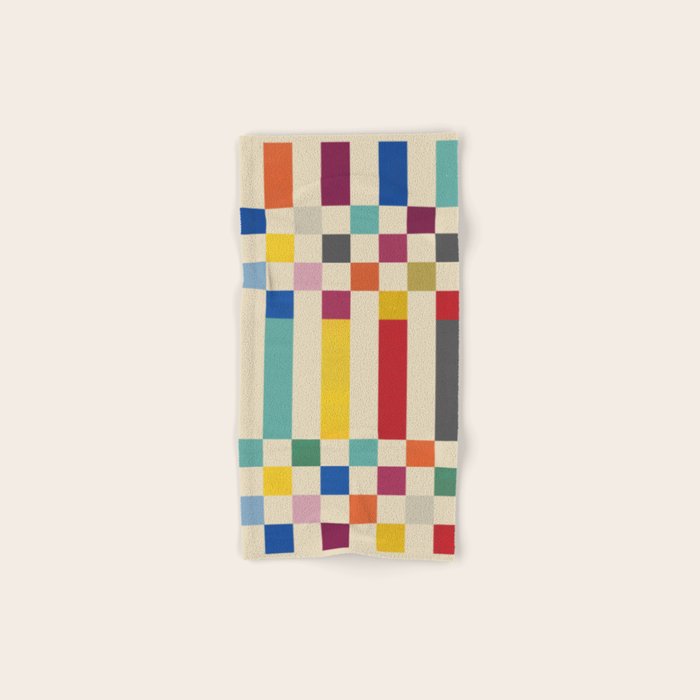 Modern Playful Checkered Abstract Bath Towel