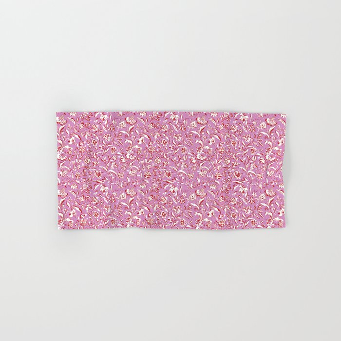 Painterly Florals - Red Orchid Bath Towel