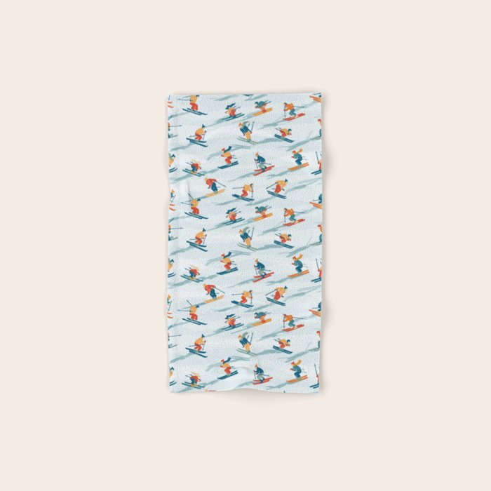 Retro Sportive Ski Alpine Light Bath Towel