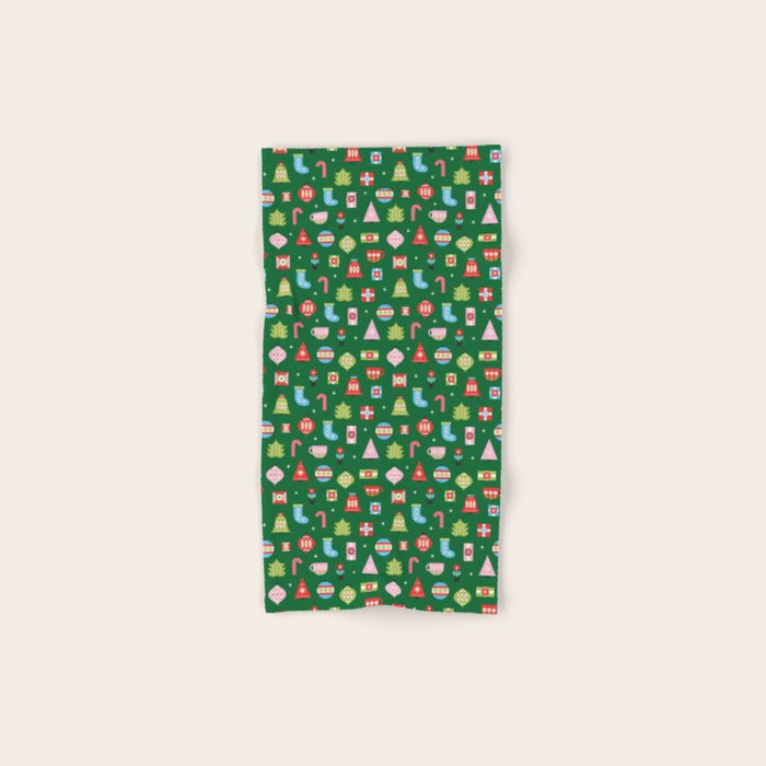 Merry & Bright Christmas | Green Bath Towel