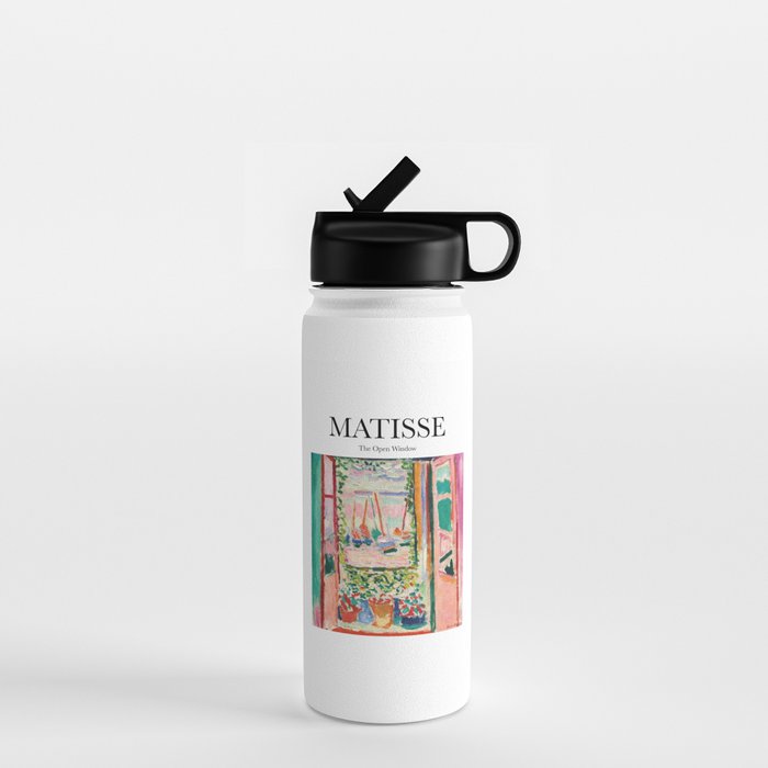 The Open Window By Henri Matisse - Artwork Design Water Bottle