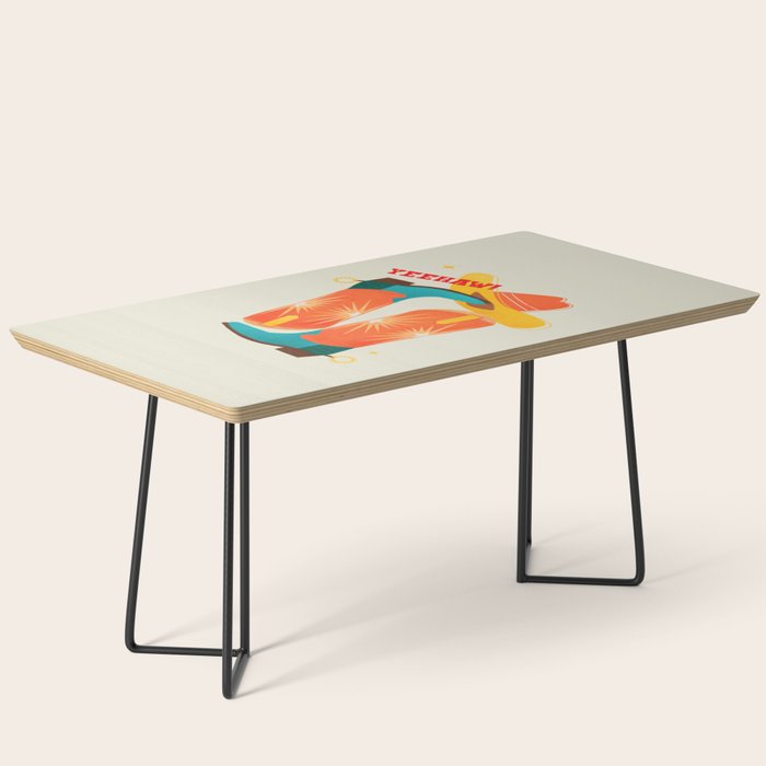 Yeehaw! Bright Cowboy Boots Coffee Table