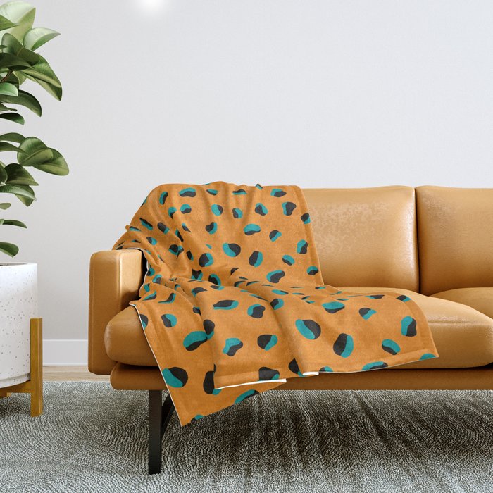 Funky Cheetah Animal Print Throw Blanket