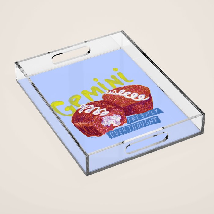 Gemini Twins In Lavender & Blue | Zodiac Series Acrylic Tray