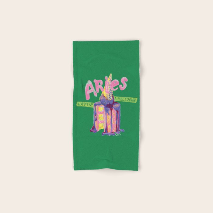 Aries Dessert In Kelly Green & Pink Bath Towel