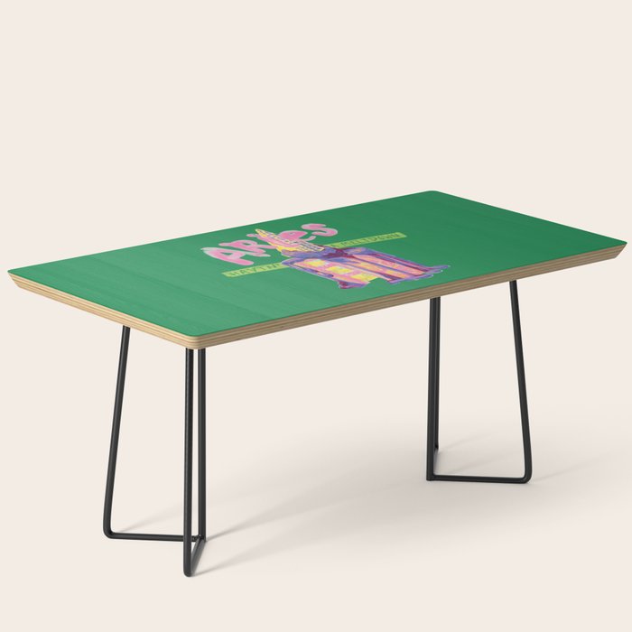 Aries Dessert In Kelly Green & Pink Coffee Table