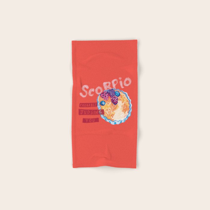Scorpio Mood In Tomato Red | Zodiac Series Bath Towel