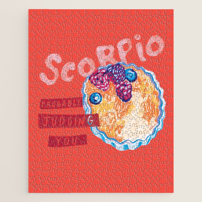 Scorpio Mood In Tomato Red | Zodiac Series Jigsaw Puzzle