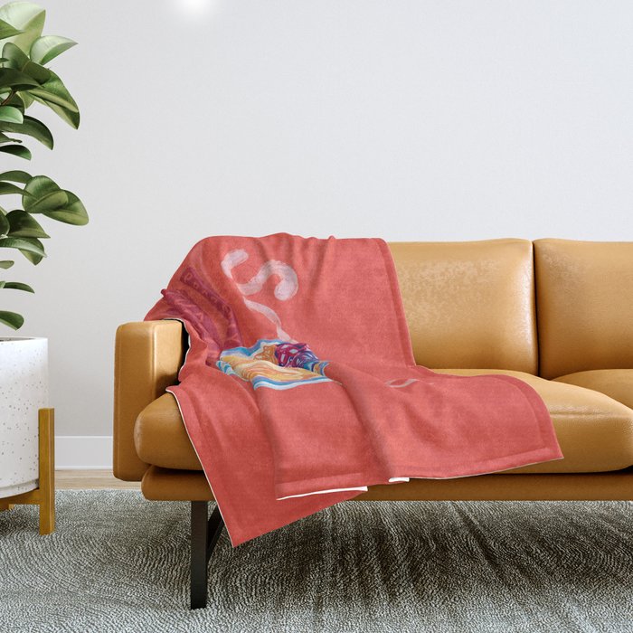Scorpio Mood In Tomato Red | Zodiac Series Throw Blanket