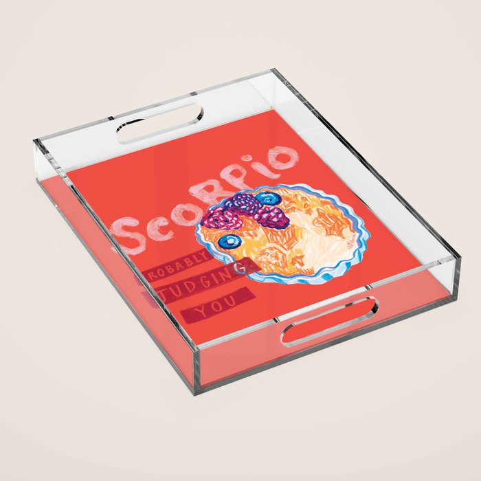 Scorpio Mood In Tomato Red | Zodiac Series Acrylic Tray