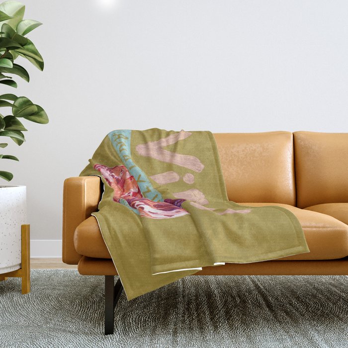 Virgo Perfection In Mustard Yellow | Zodiac Series Throw Blanket