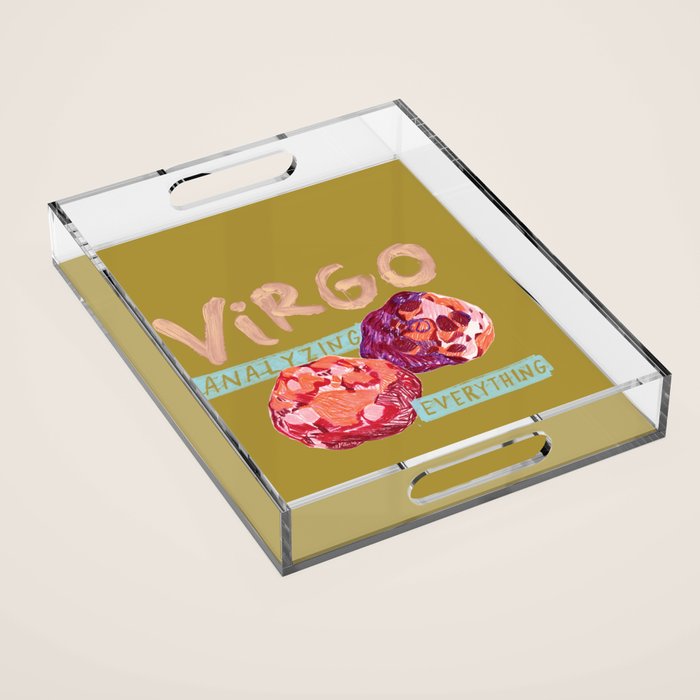 Virgo Perfection In Mustard Yellow | Zodiac Series Acrylic Tray