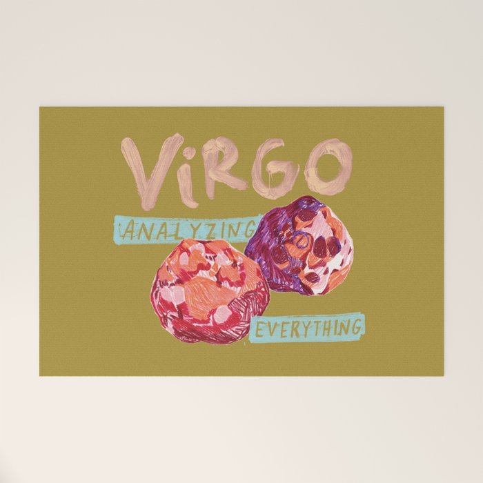 Virgo Perfection In Mustard Yellow | Zodiac Series Welcome Mat