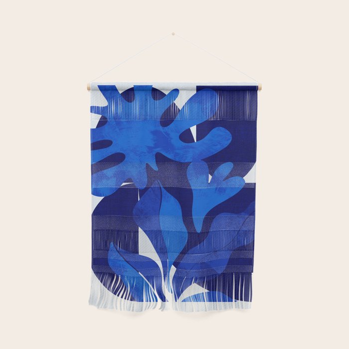Matisse Geometric Shapes In Blue Hues Wall Hanging