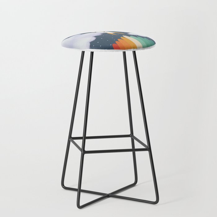 Space Rocket Print, Galaxy Outer Space Pattern Stool