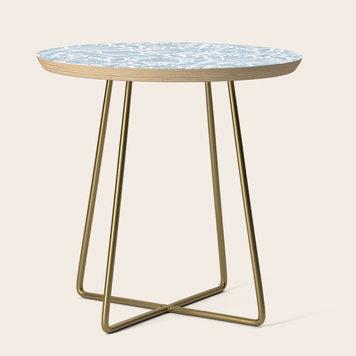 French Country Fig Garden In Blue Side Table