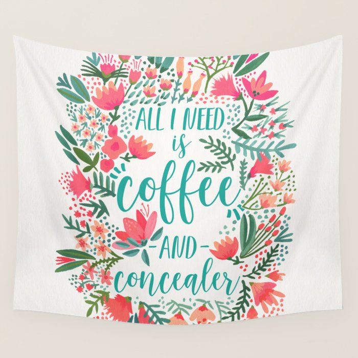 Coffee & Concealer - Juicy Palette Wall Tapestry