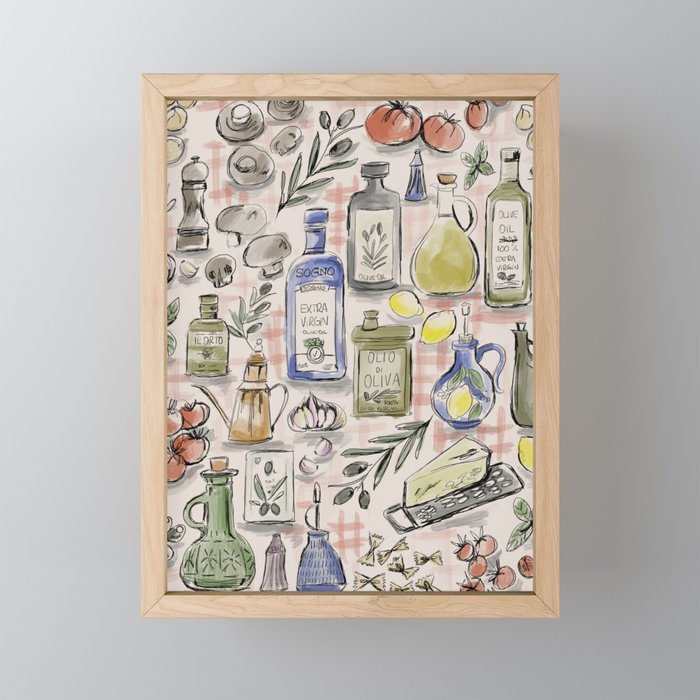 Cucina Italiana Food Recipe Mini Art Print