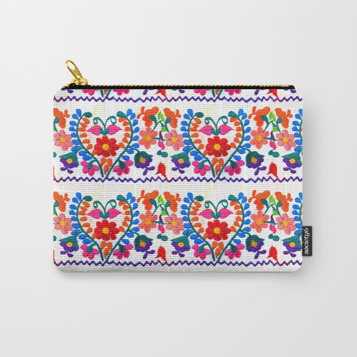 Mexican Fiesta Of Flowers  Carry All Pouch