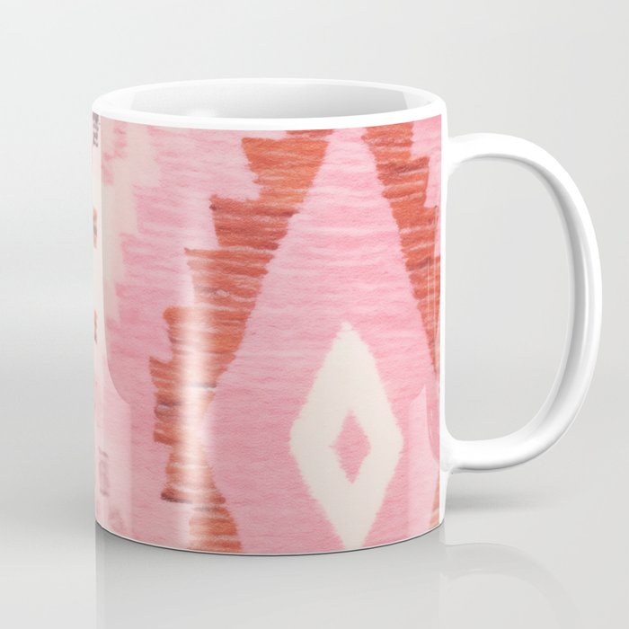 Moroccan Berber Rug Design No.60 - Multicolor, Pink Coffee Mug