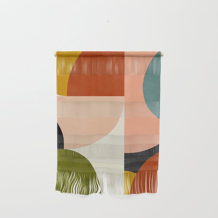 Geometric Abstract Mid Century Wall Hanging