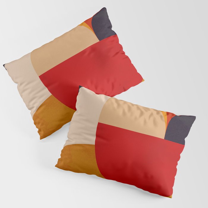 Modern Abstract Mid Century 2 Pillow Sham