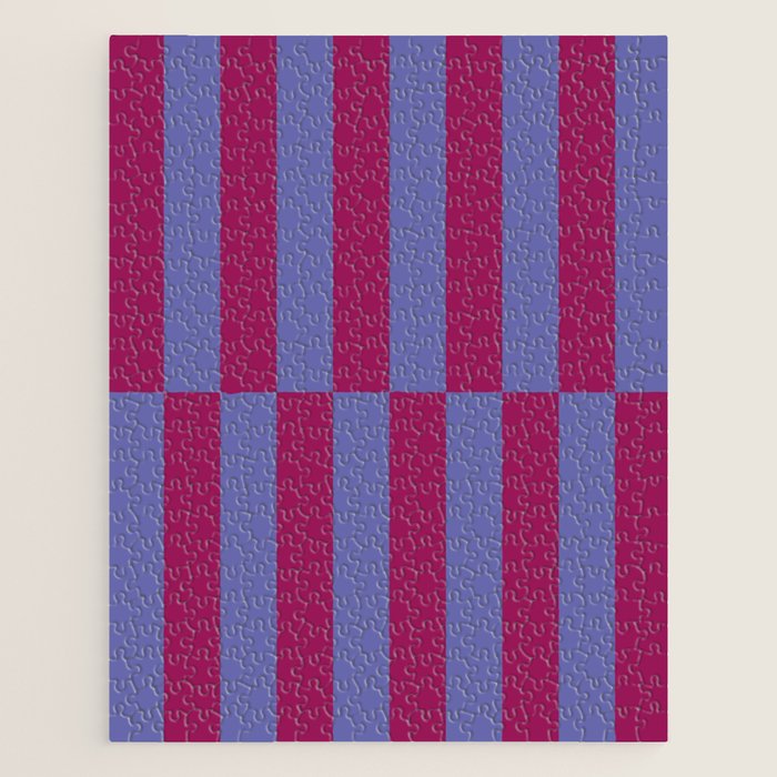 Strippy - Dark Orchid And Peri Jigsaw Puzzle