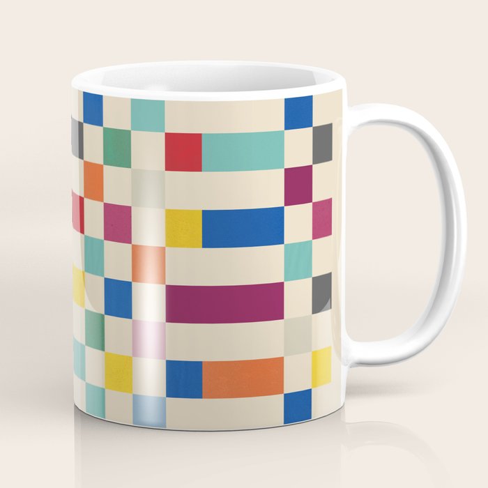 Modern Playful Checkered Abstract Coffee Mug