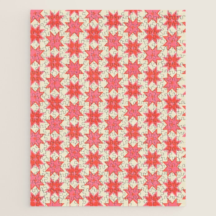Celestial Winter Quilt Pattern Jigsaw Puzzle