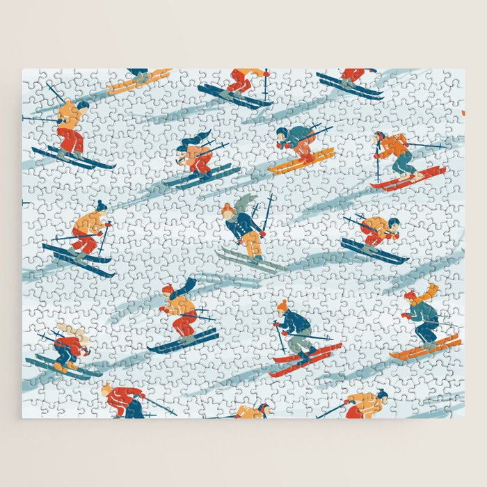 Retro Sportive Ski Alpine Light Jigsaw Puzzle
