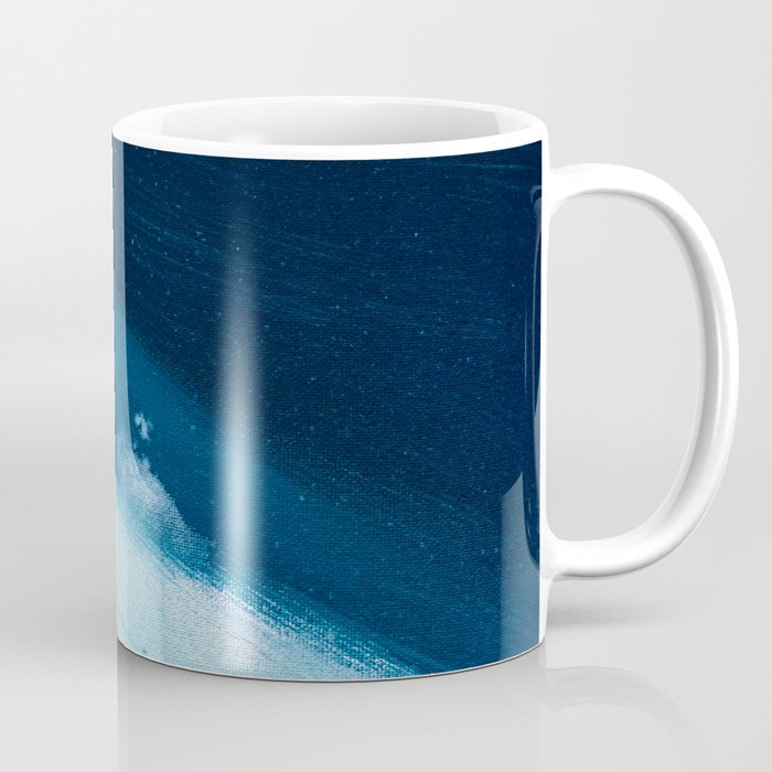Believe: A Minimal, Abstract Painting In White And Blue By Alyssa Hamilton Art  Coffee Mug